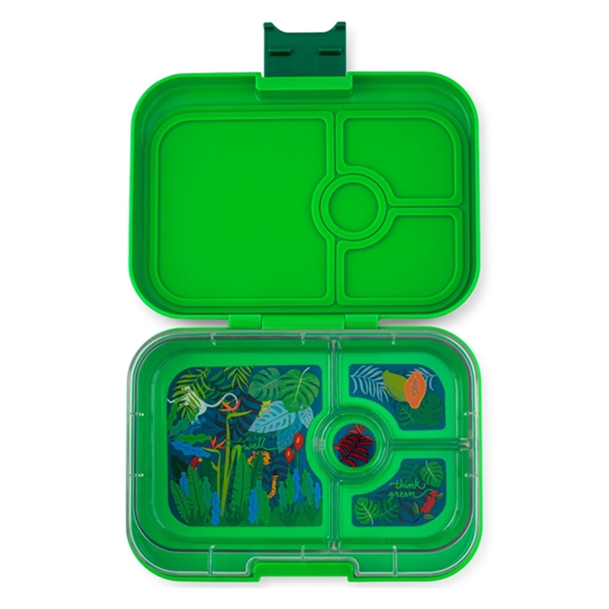 Buy Yumbox Panino 4 Rum Lunchbox Bamboo Green Jungle Tray | Luksusbaby