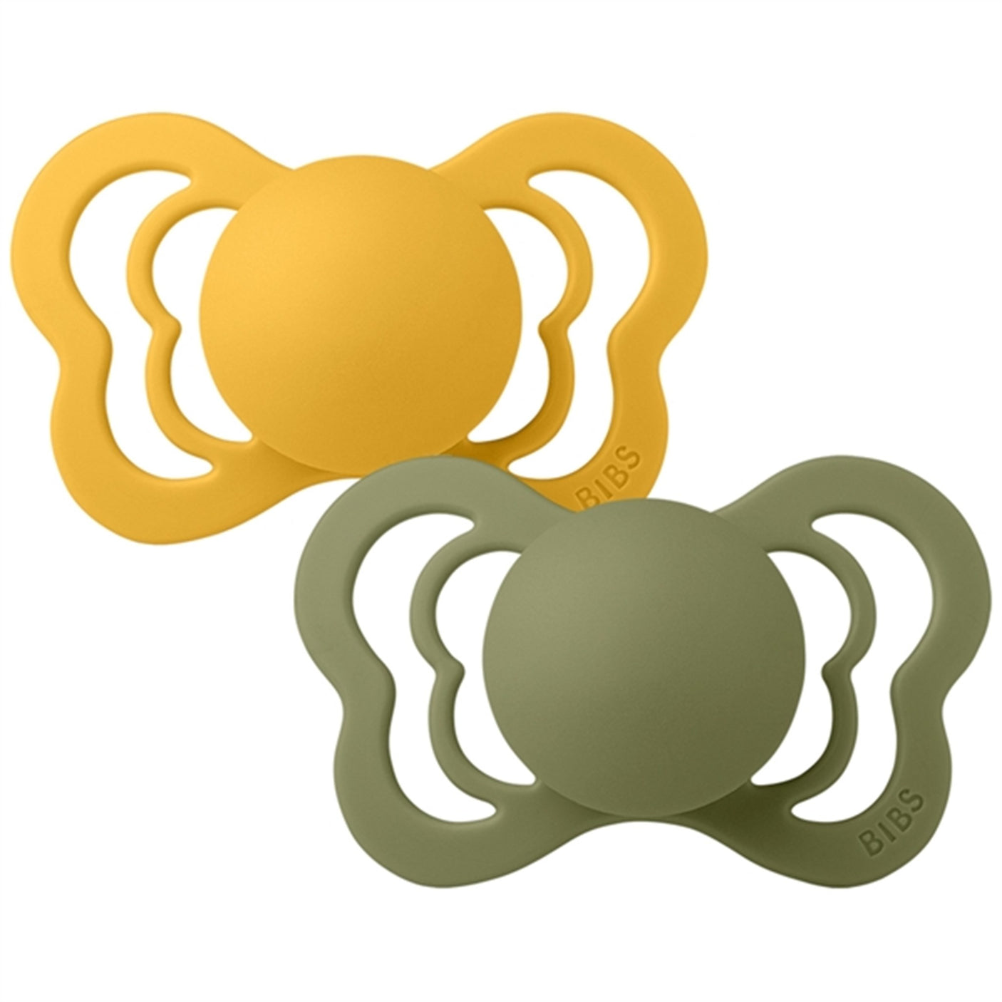 Bibs Supreme Silikone Sutter 2-pak Str. 1 Symmetrisk Ivory/Baby Pink