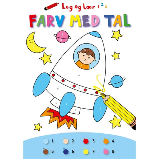 Bolden Leg Og Lær - Farv Med Tal Raket