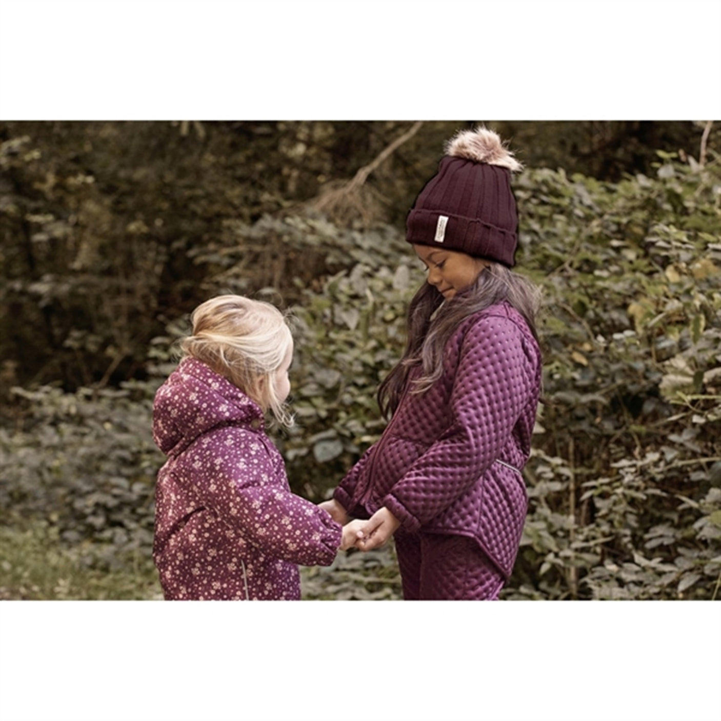 En Fant Beenie m. Faux Fur Fig