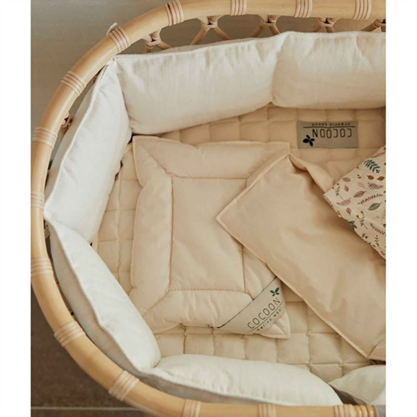 Cocoon Organic Kapok Cot Bumbet For Junior Bed 70x140 Soft Beige