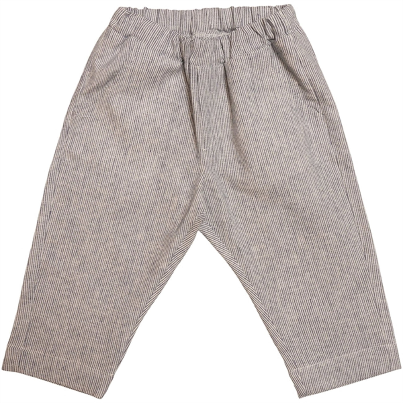 Huttelihut Bux Pants Linen Mini Stripes Navy