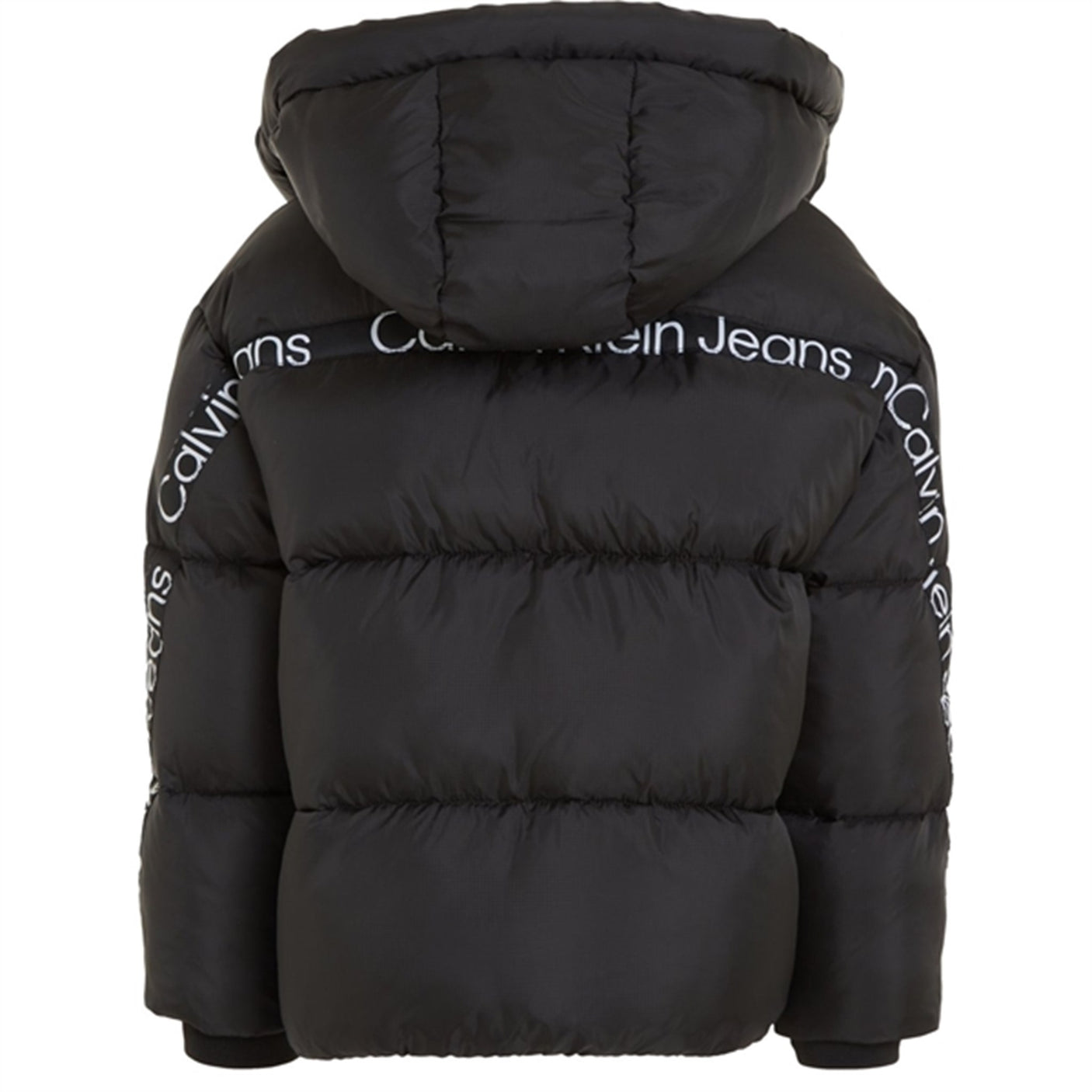 Calvin Klein Ckj Logo Tape Puffer Jacket Ck Black