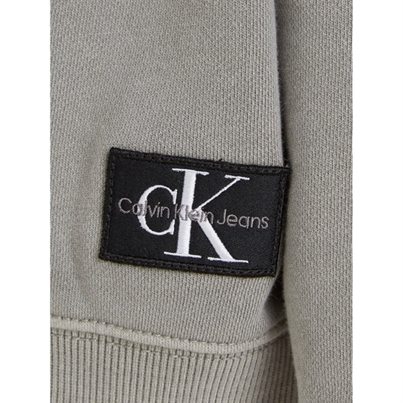 Calvin Klein Mineral Dye Cutseam Badge Cn Sweatshirt Ck Black