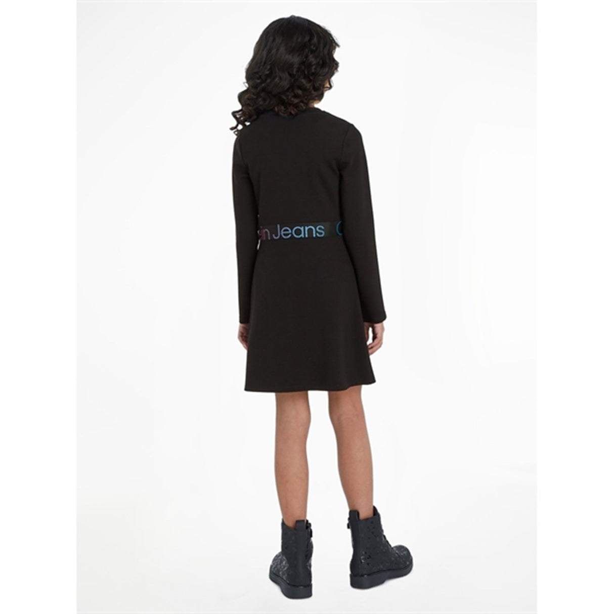 Calvin Klein Punto Tape Ls Dress Ck Black