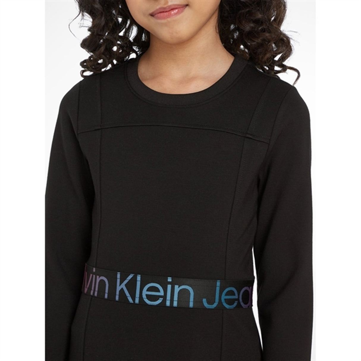 Calvin Klein Punto Tape Ls Dress Ck Black