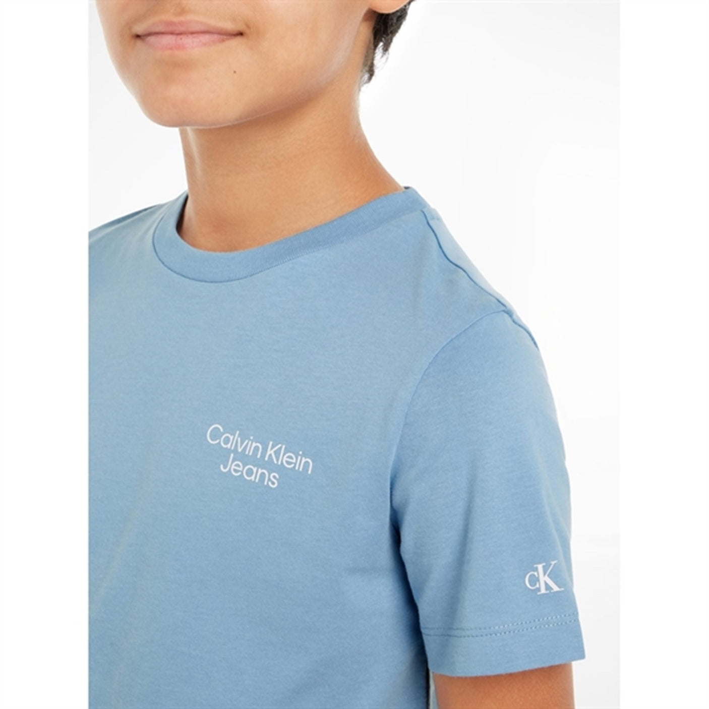 Calvin Klein CKJ Stack Logo T-Shirt Dusk Blue