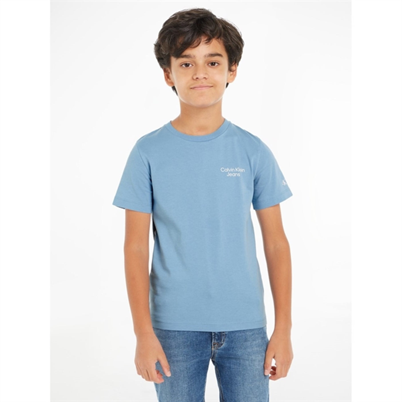 Calvin Klein CKJ Stack Logo T-Shirt Dusk Blue