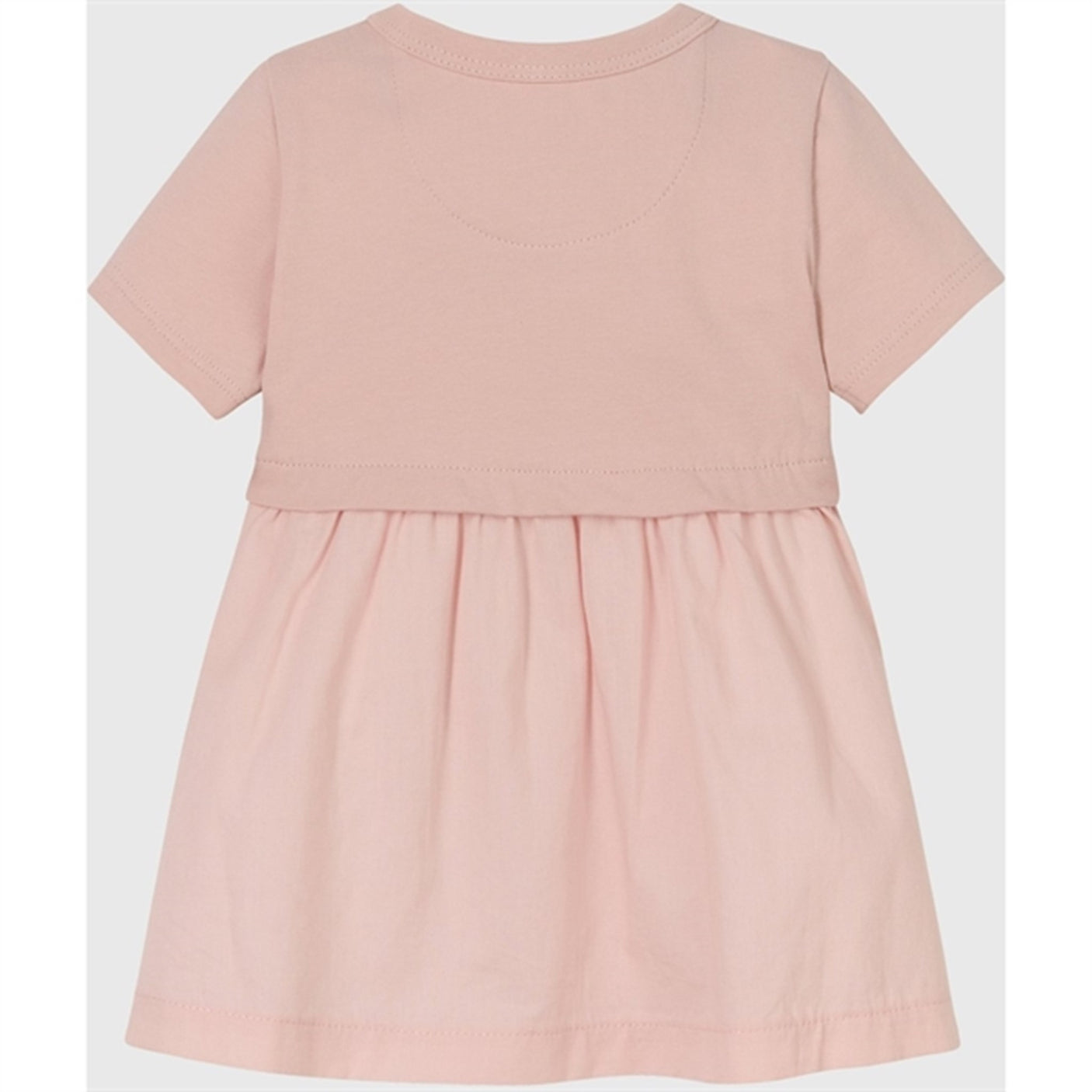 Calvin Klein Monogram Logo Mix Media Dress Sepia Rose