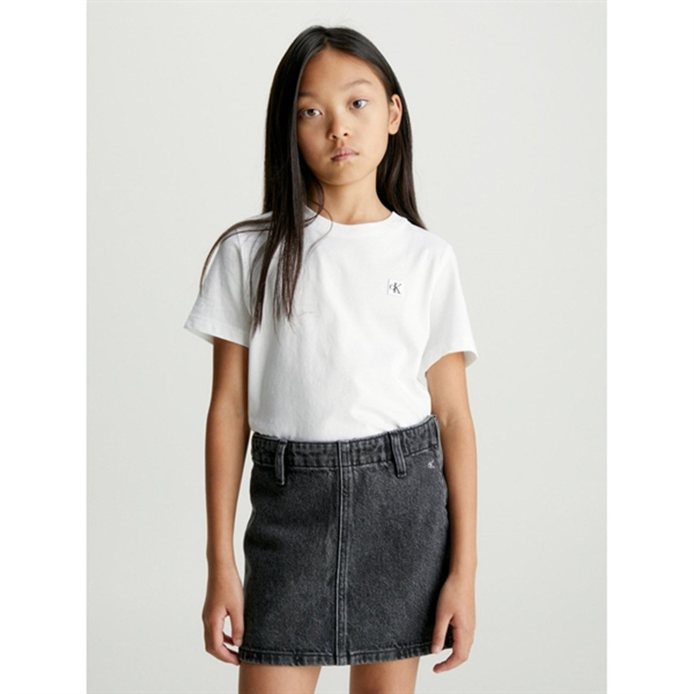 Calvin Klein Monogram Mini Badge T-Shirt Bright White