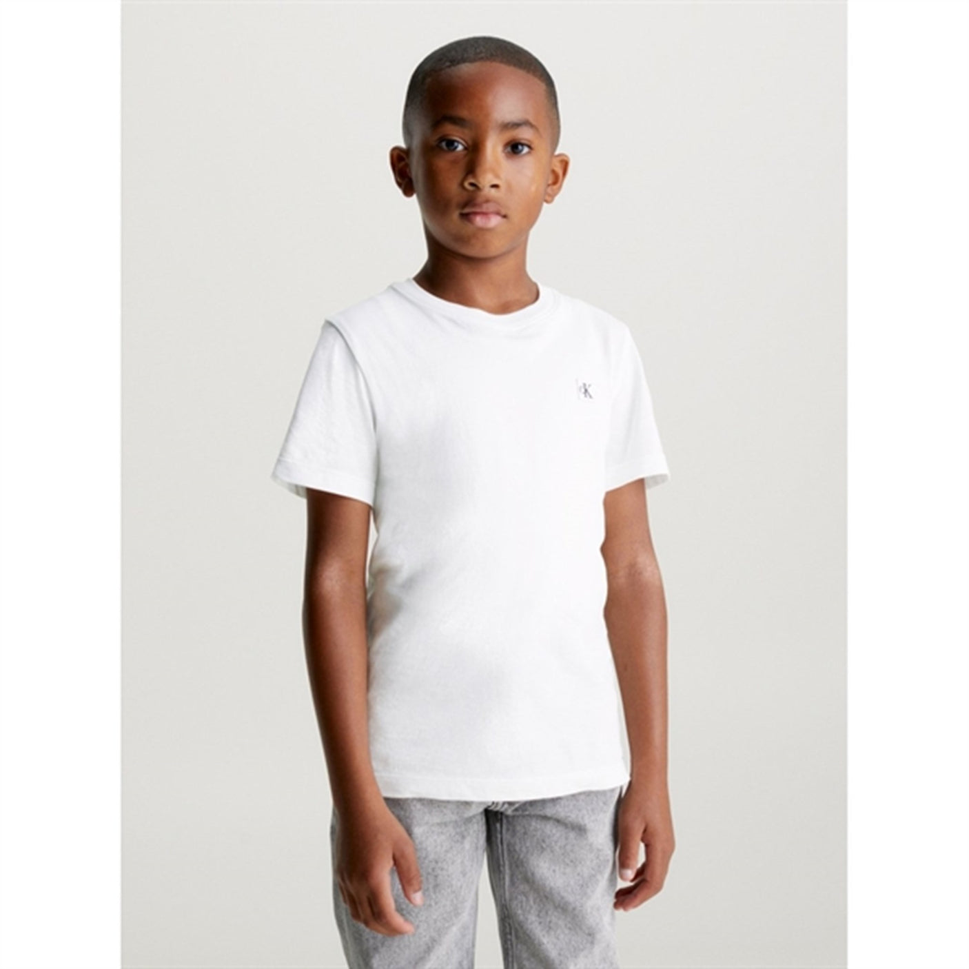 Calvin Klein Monogram Mini Badge T-Shirt Bright White