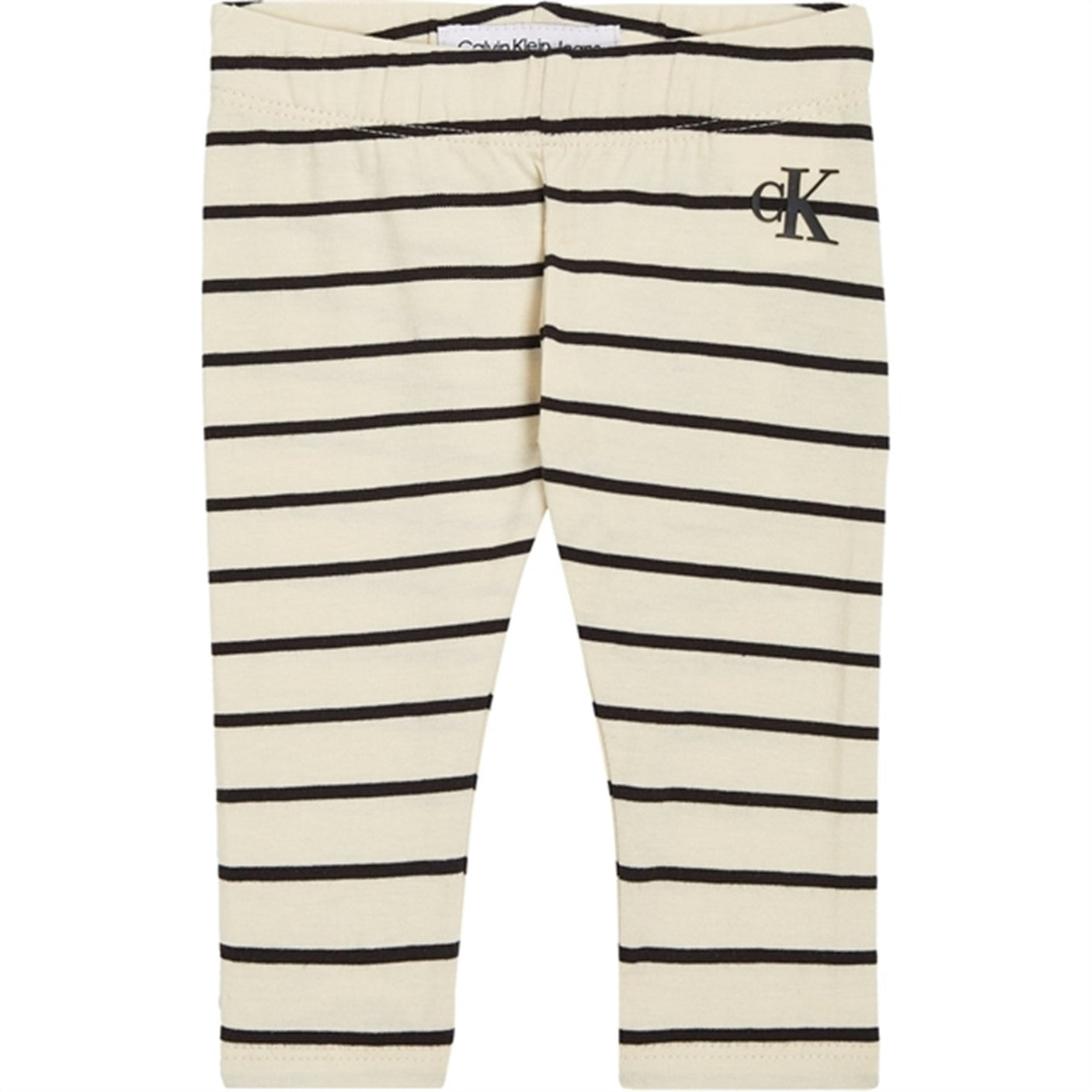 Calvin Klein Striped Leggings Black/ Vanilla Stripe