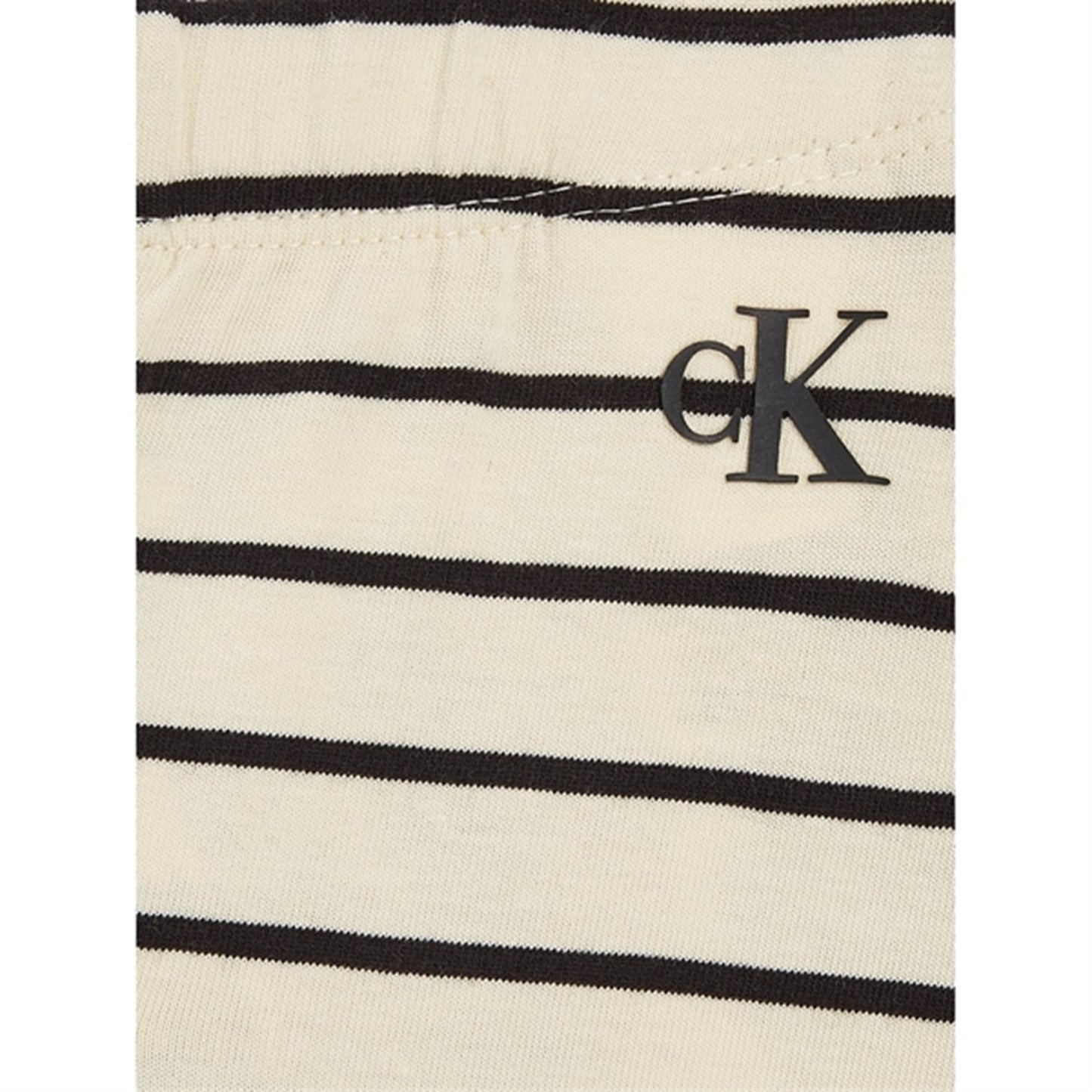 Calvin Klein Striped Leggings Black/ Vanilla Stripe