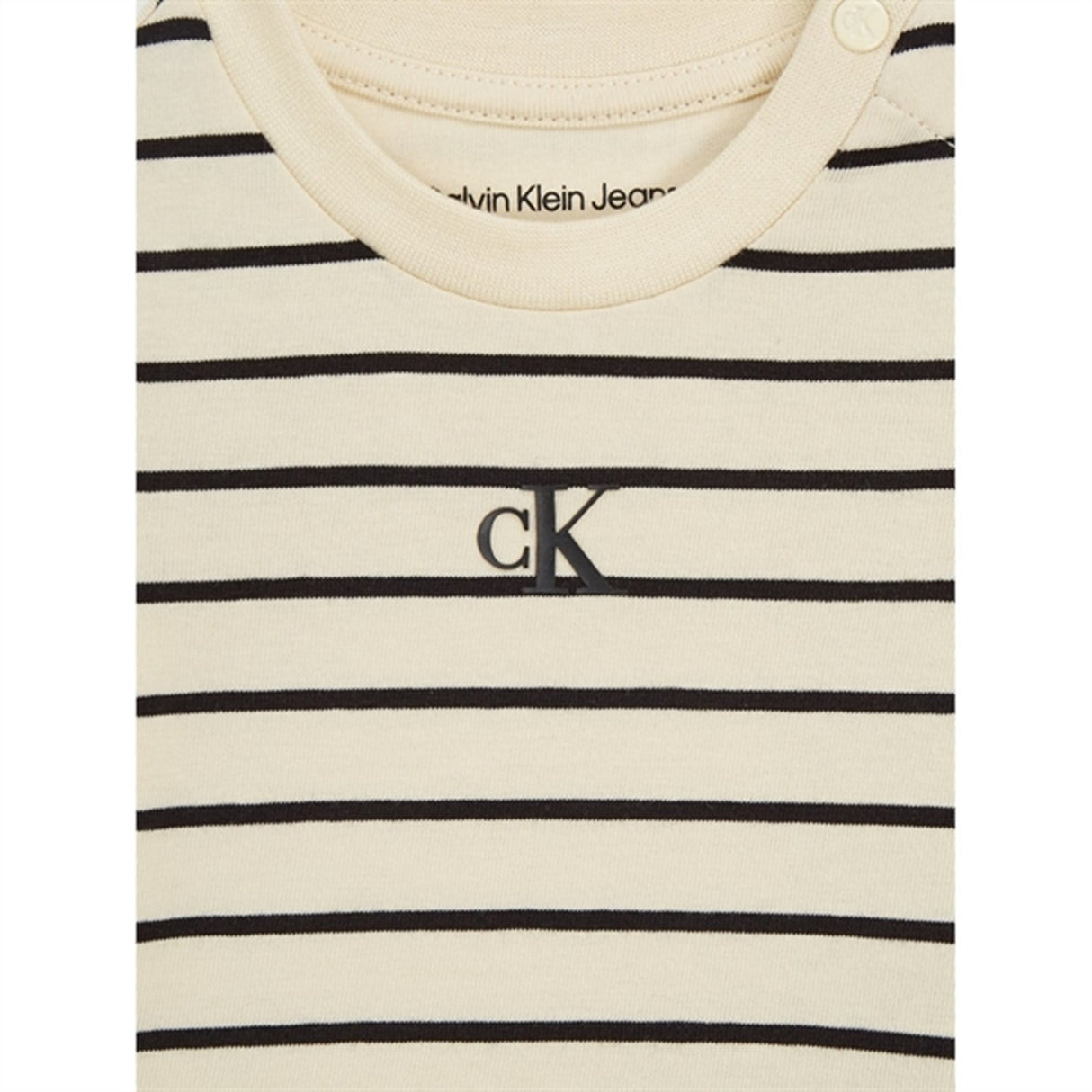 Calvin Klein Striped Ls T-Shirt Black/ Vanilla Stripe