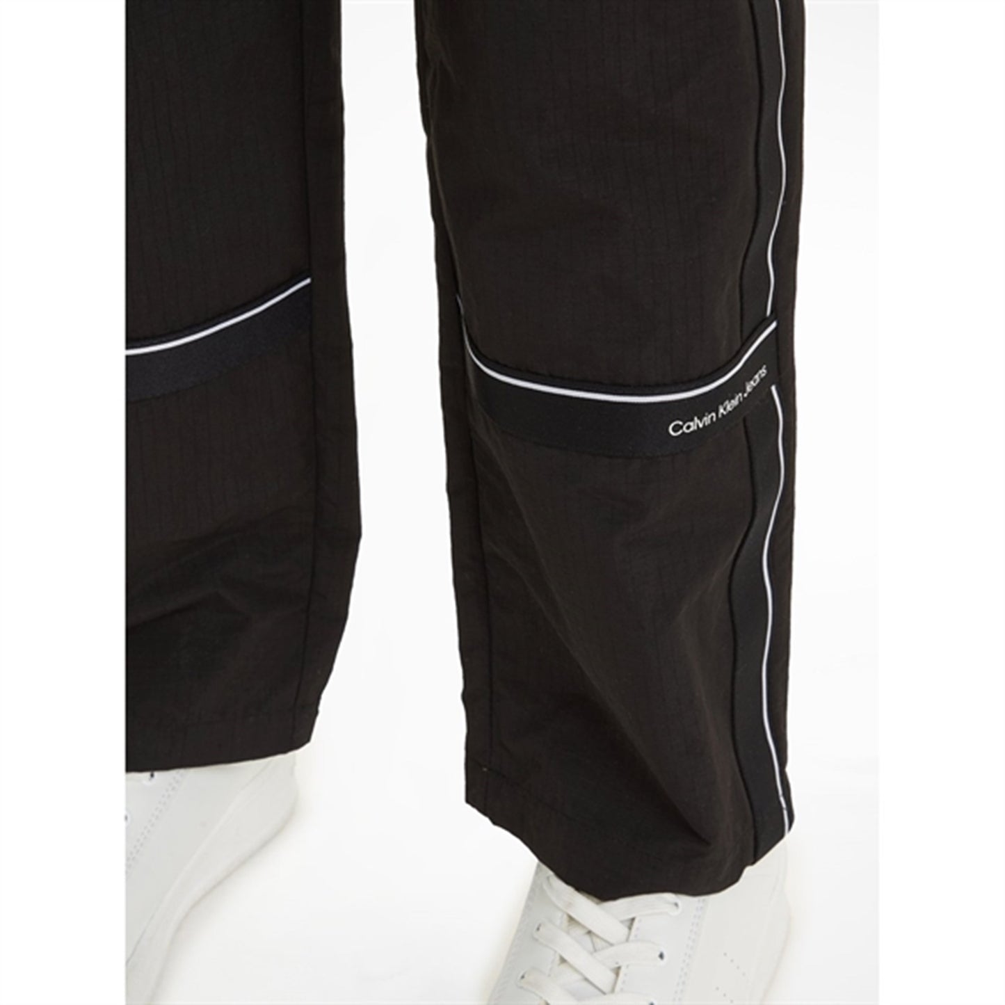 Calvin Klein Ripstop Tape Straight Pants Ck Black