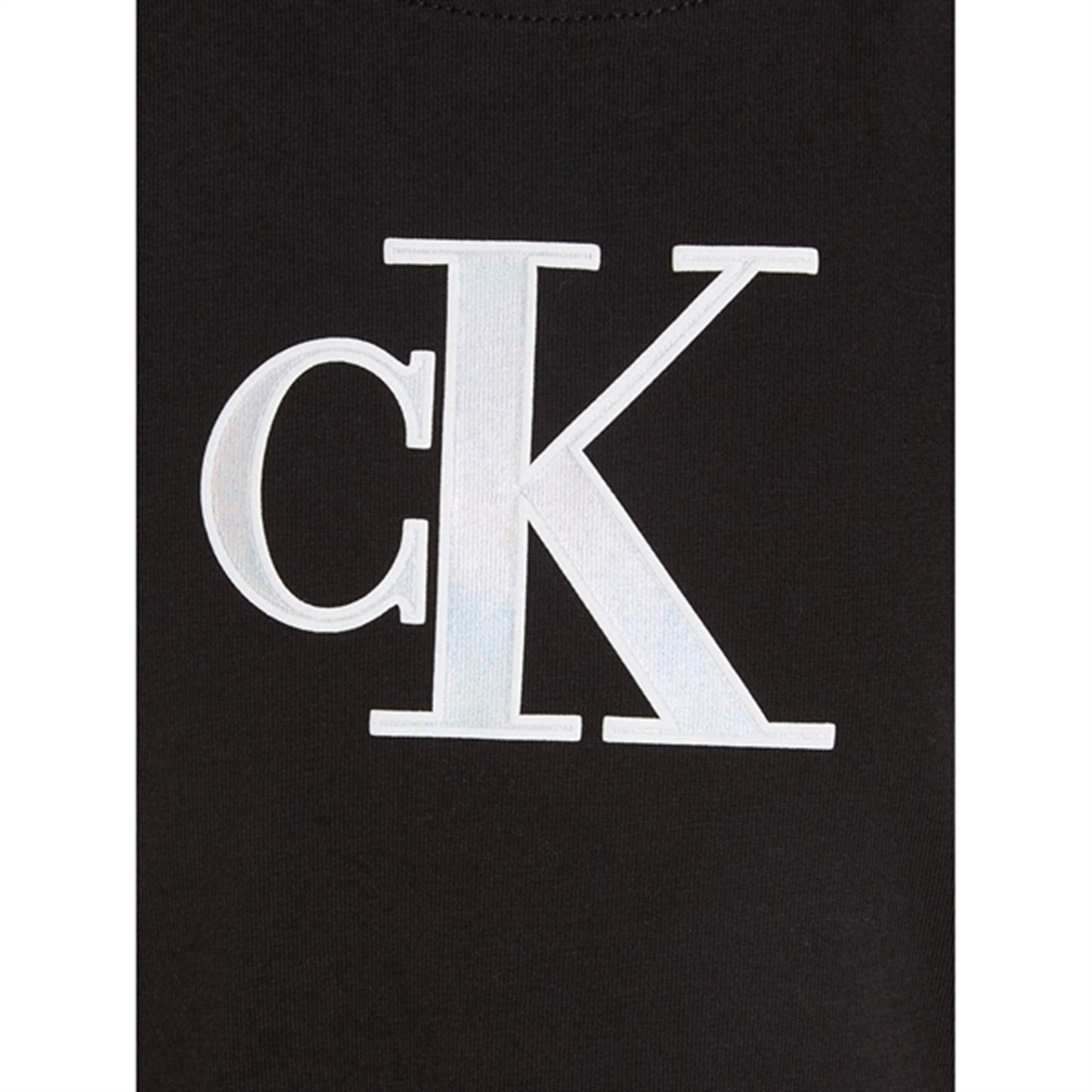 Calvin Klein Metallic Monogram Slim T-Shirt Ck Black
