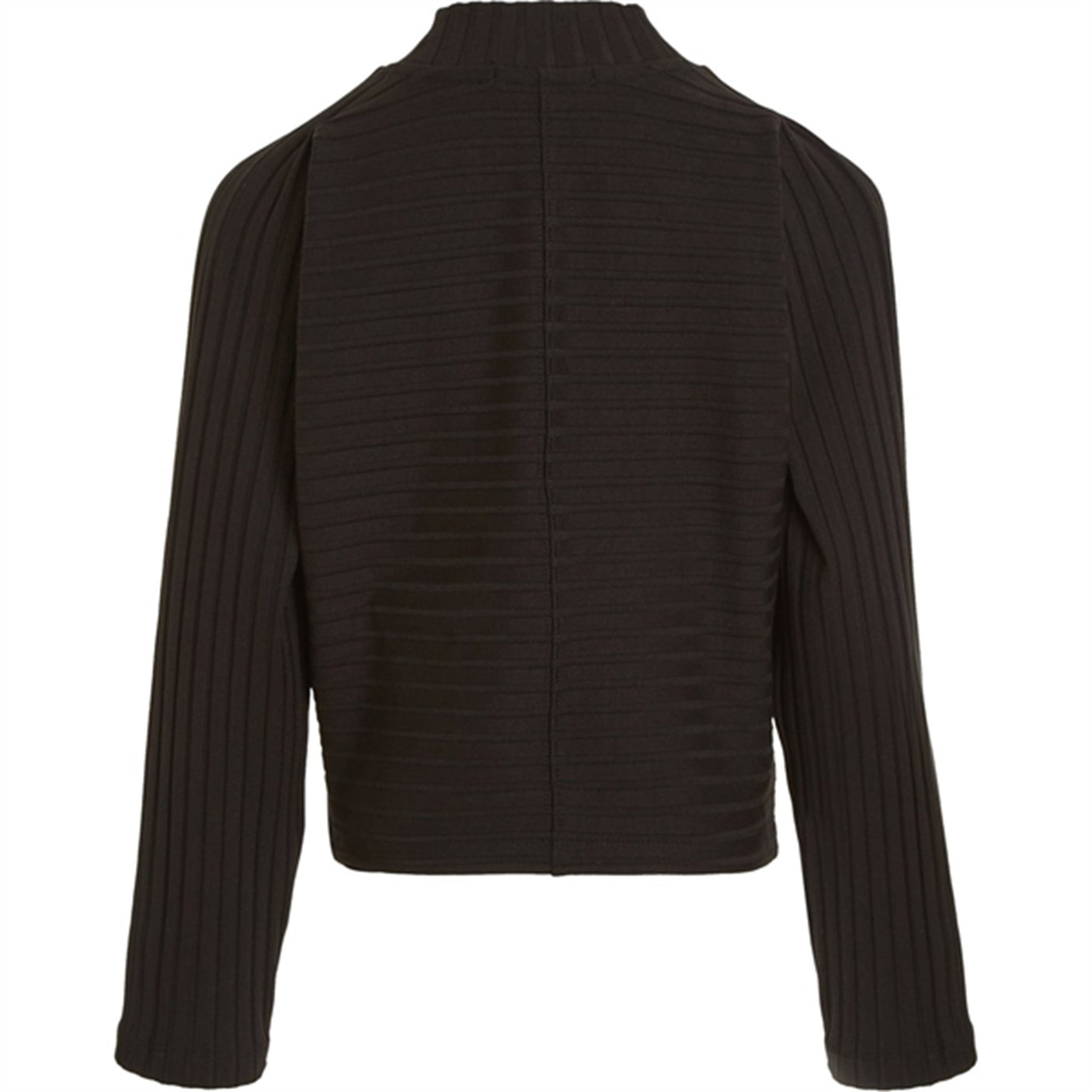 Calvin Klein Structured Rib Mockneck Bluse Ck Black 2