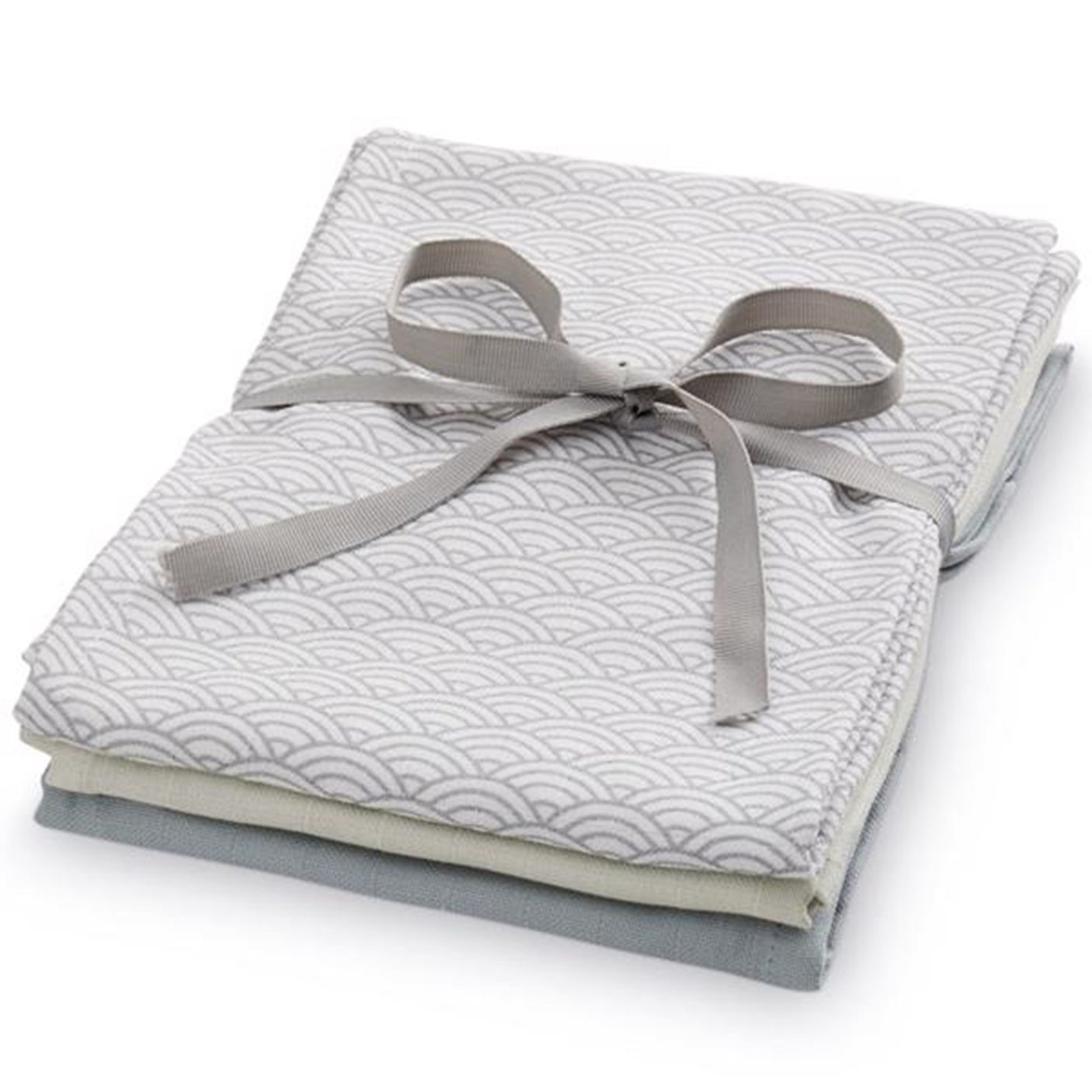 Cam Cam Copenhagen Muslin Cloth Mix Grey Wave Medium, Petroleum, Mint 3-Pack