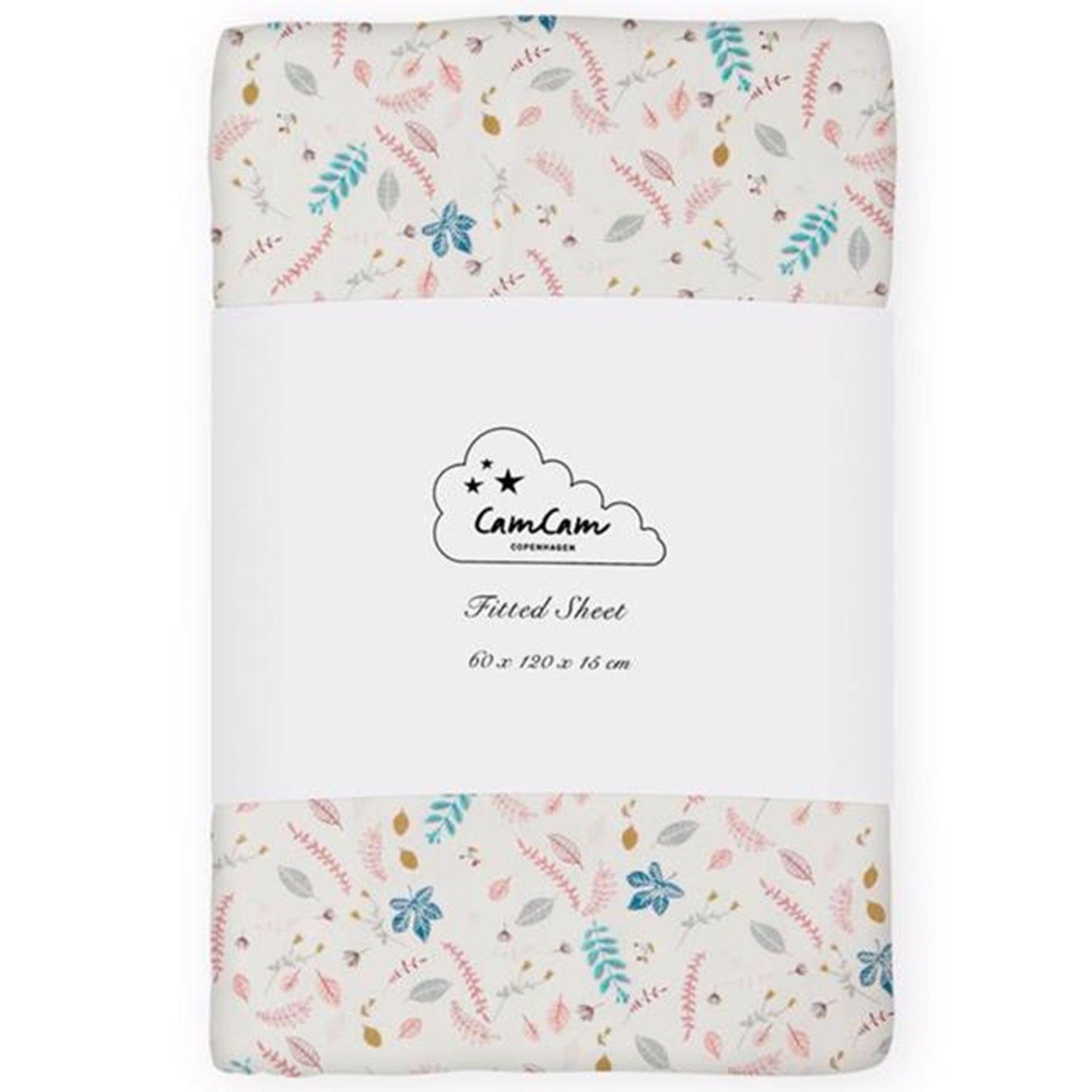 Cam Cam Copenhagen Sheet Fitted Pressed Leaves Rose