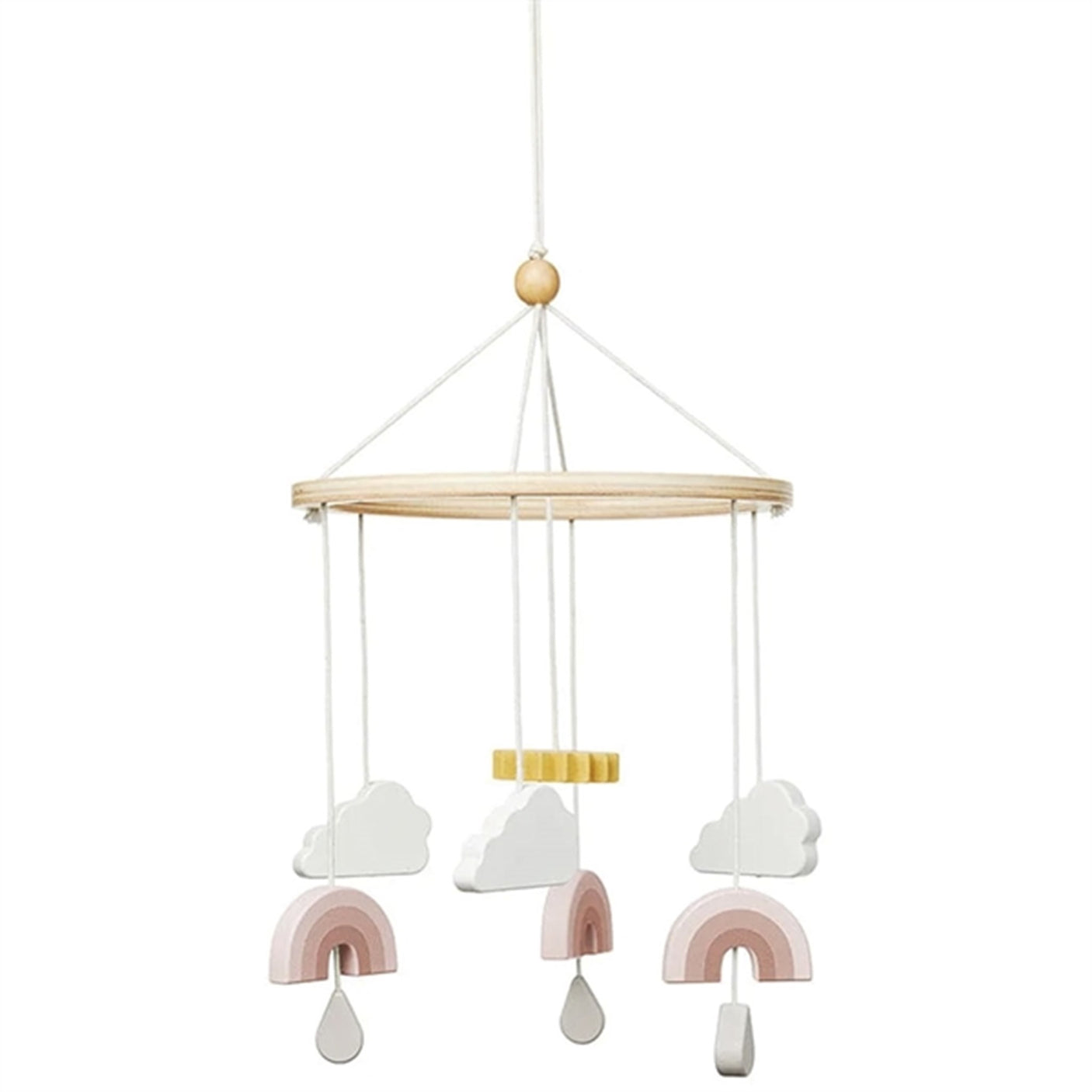 Cam Cam Copenhagen Cot Mobile Wooden Rainbow Rose Mix
