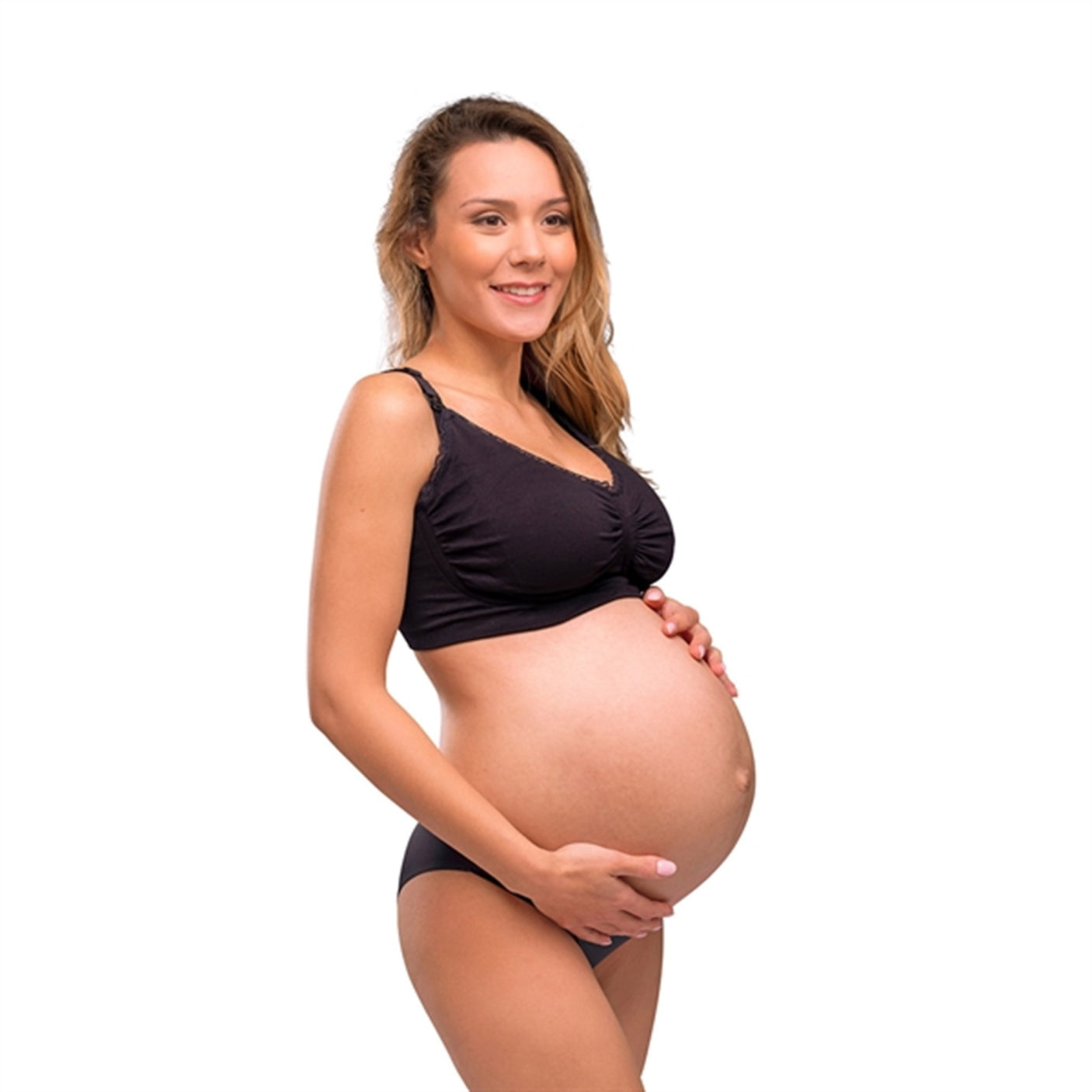 Carriwell Maternity And Nursing Bra With Padded Carri-Gel Support Black