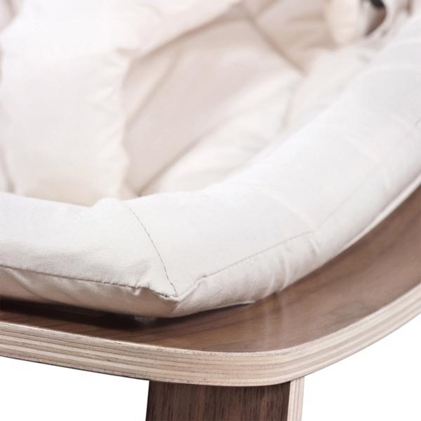 Charlie Crane Levo Baby Rocker Walnut Organic White