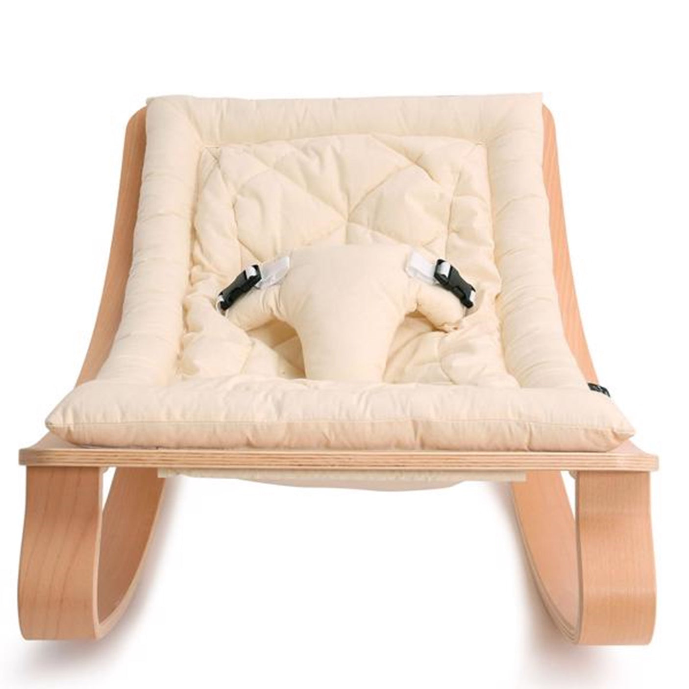 Charlie Crane Levo Baby Rocker Beech Organic White