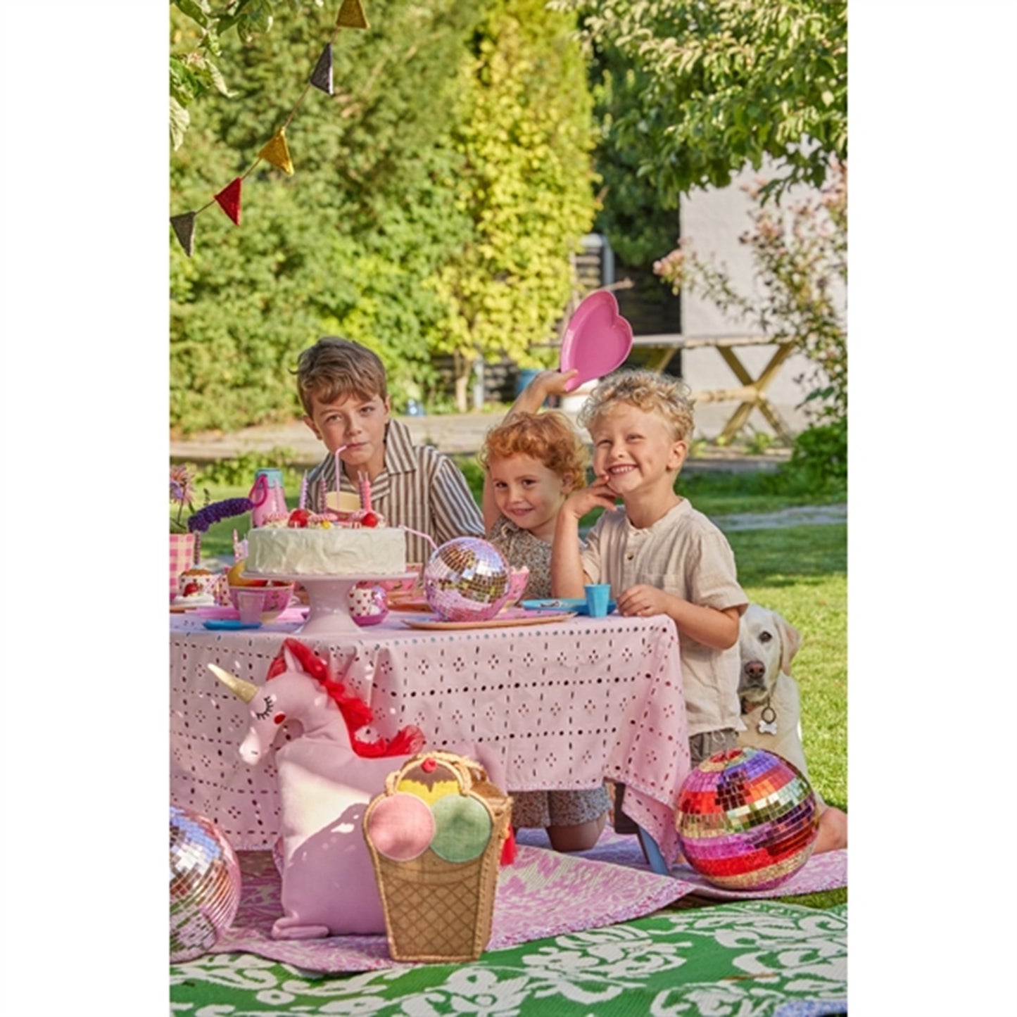 RICE Soft Pink Unicorn Cushion