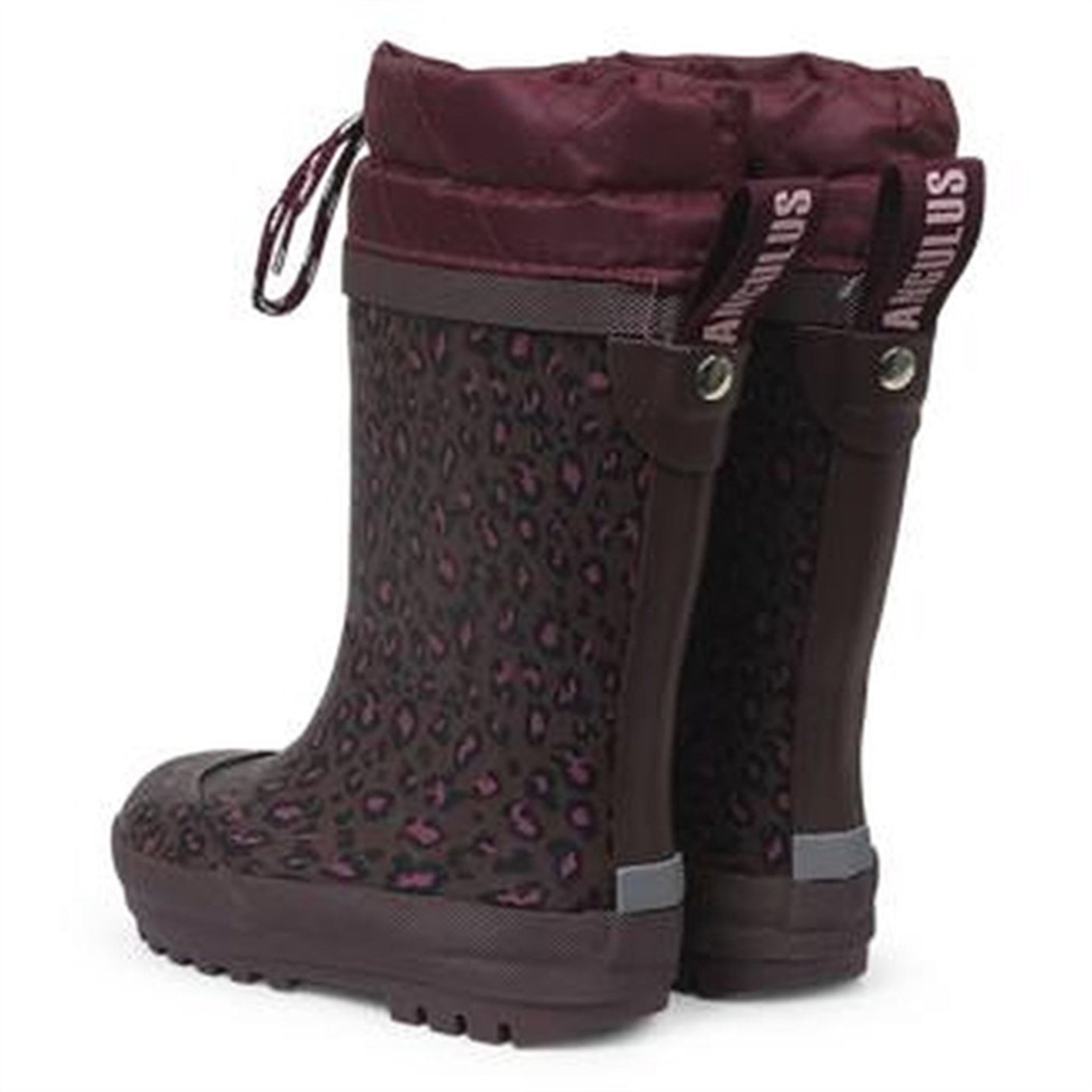 Angulus Thermo Rainboots Plum Leo Print
