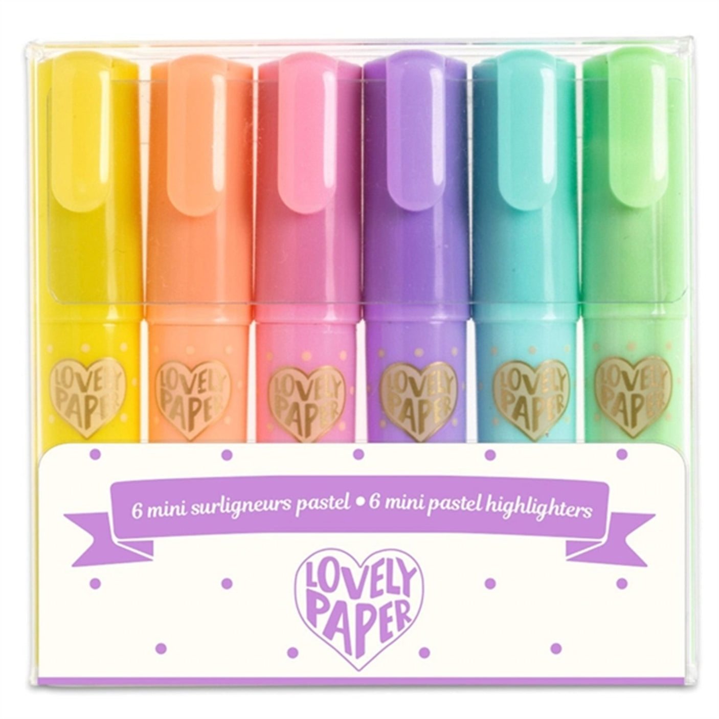 Djeco Lovely Paper 6 Mini Pastel Highlighters