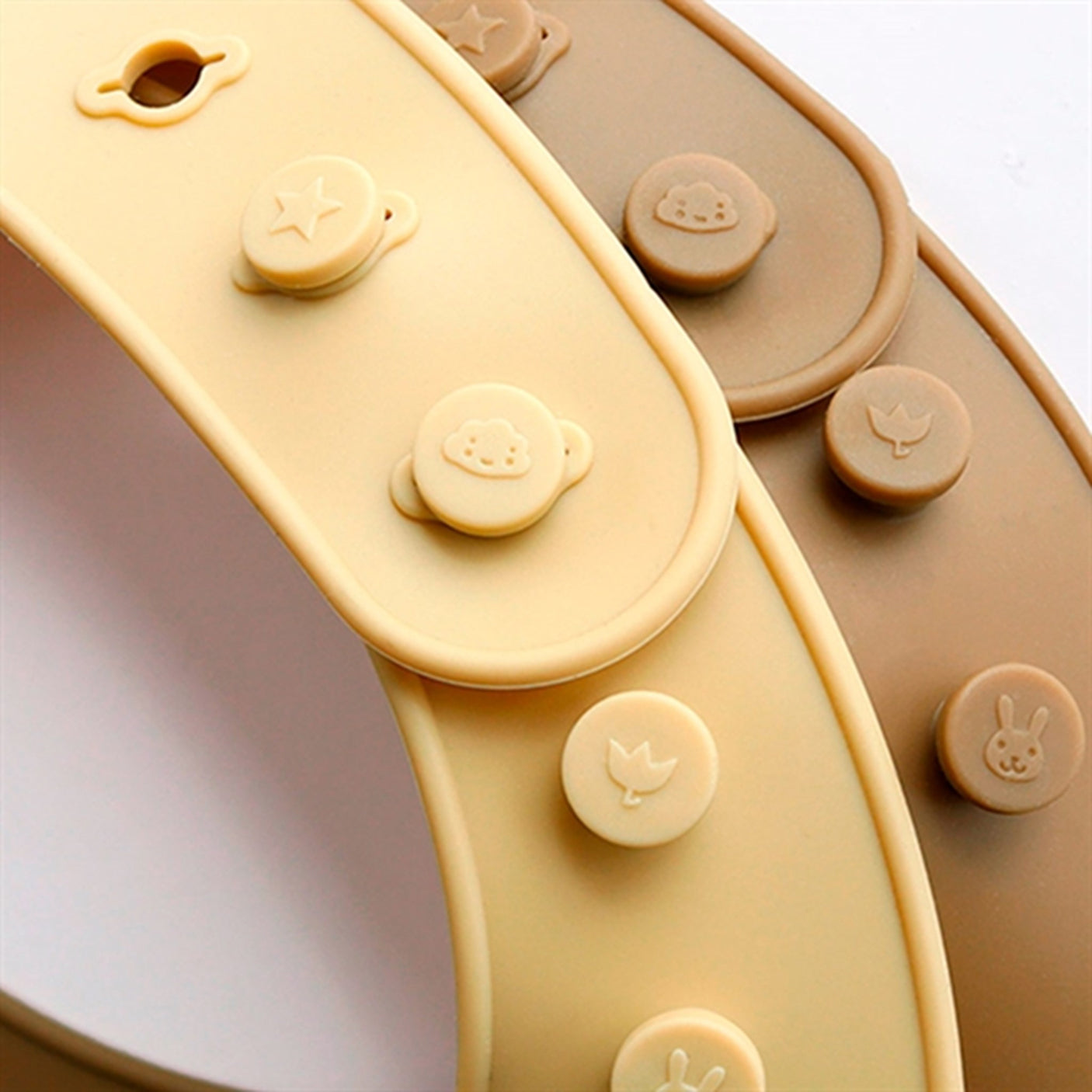 A Little Lovely Company Silicone Bib 2-pack Dinosaurs