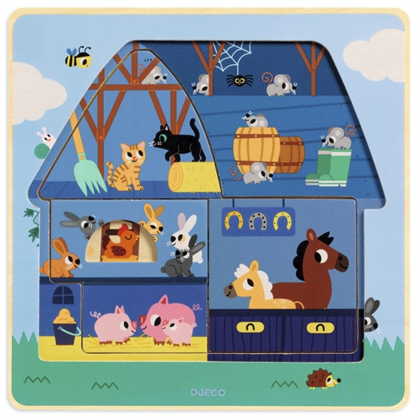 Djeco 3 Layers Puzzle Chez Moo