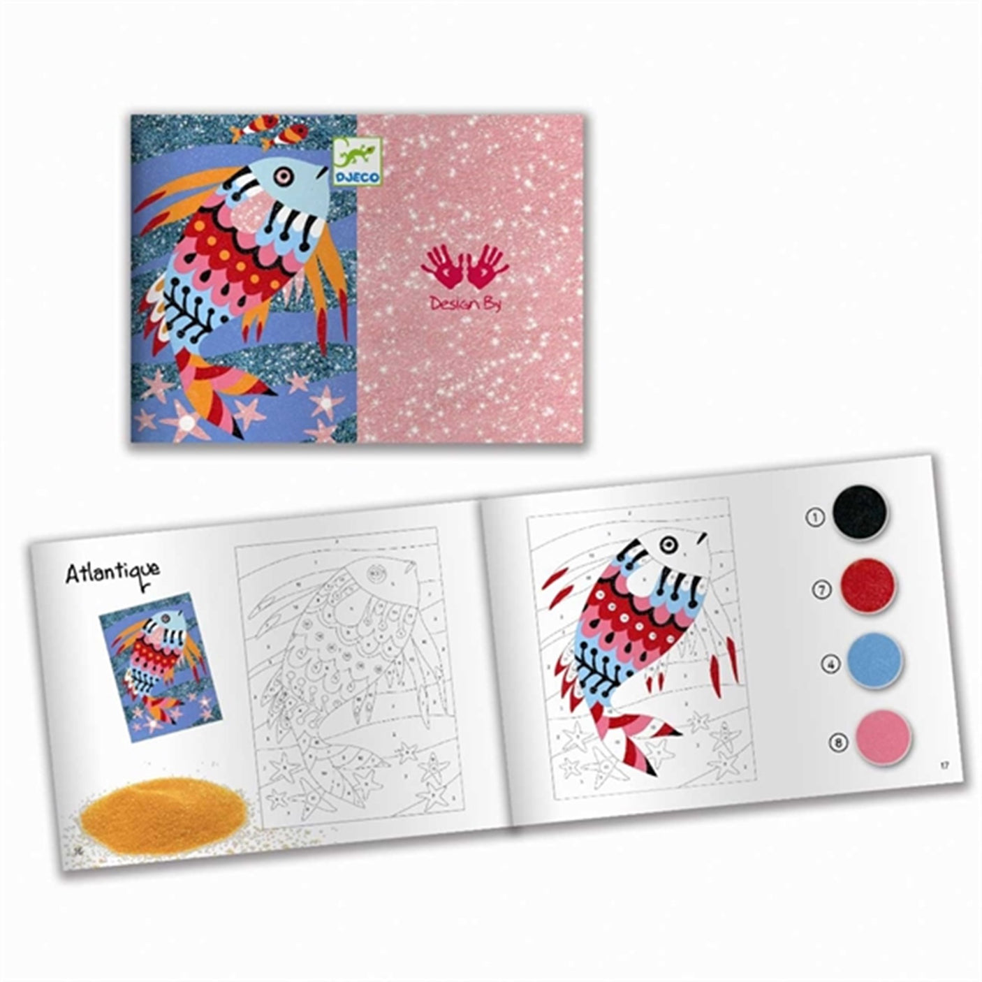 Djeco Creative Box Coloured Sand - Rainbow Fish 3