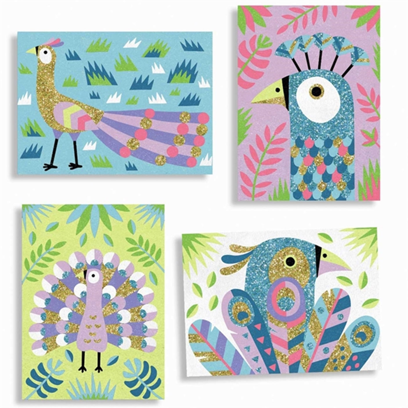 Djeco Creative Box Coloured Sand - Birds