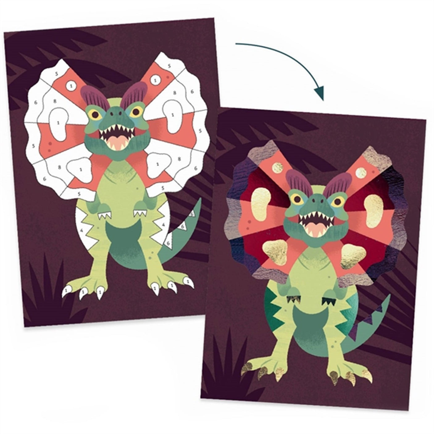 Djeco Creative Box Foil Pictures Jurrassic