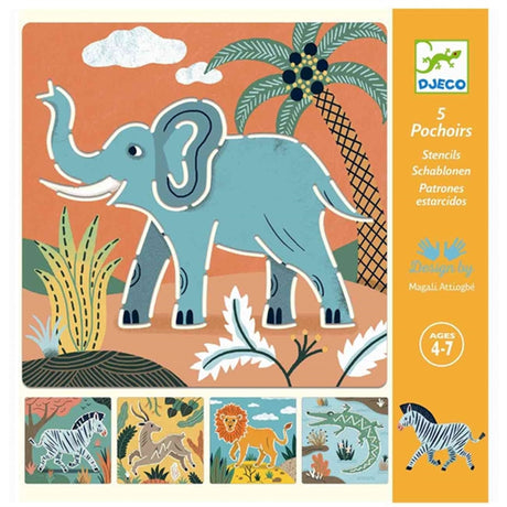Djeco Stencils Wild Animals