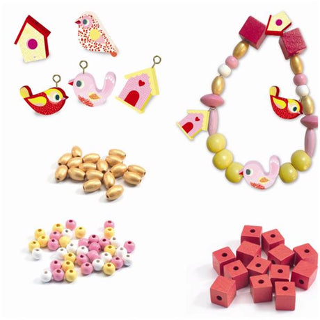 Djeco Perles Wooden Beads Birds