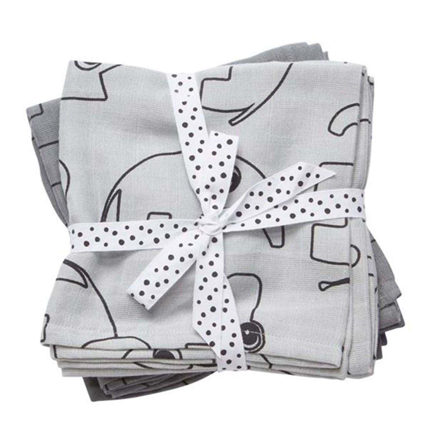 Done by Deer Burb Cloth 2-pack Contour Grey