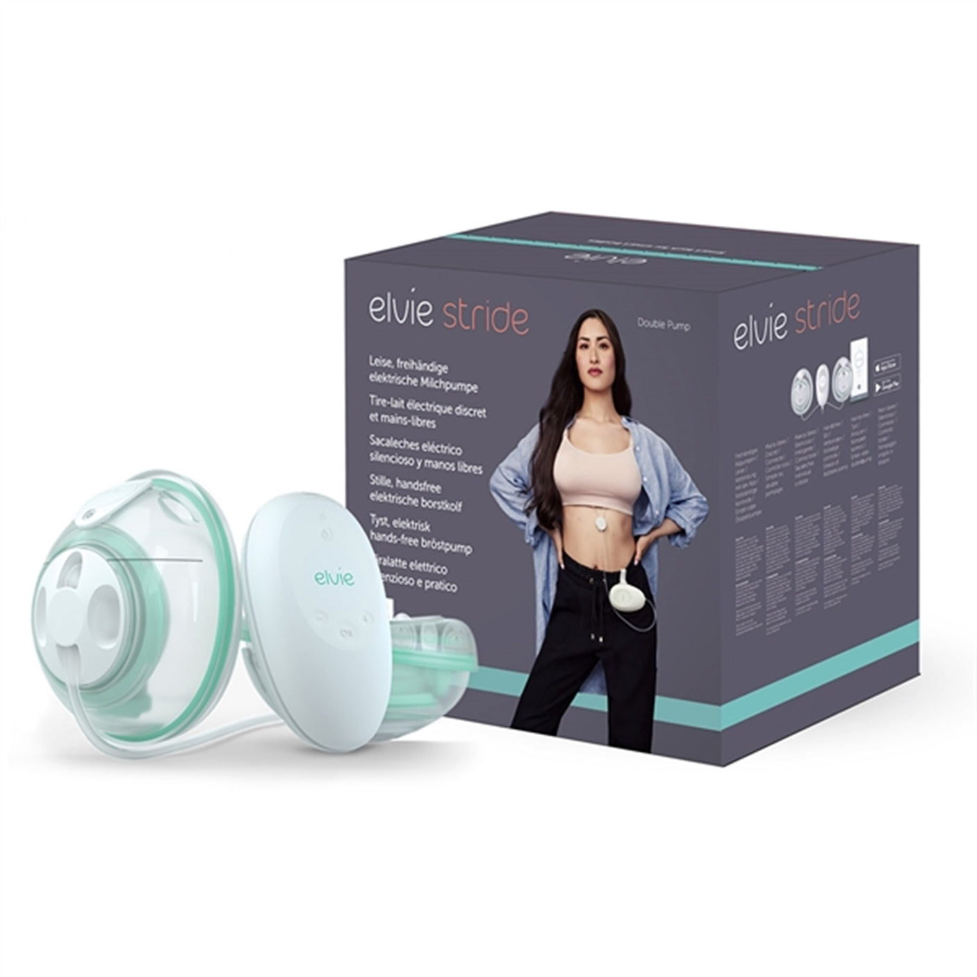 Elvie Breast Pump Stride Double White