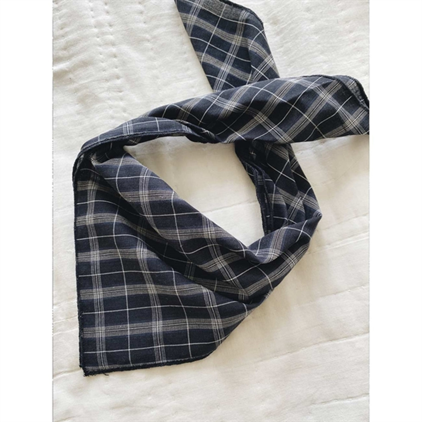 lalaby Blue Check Eddie Tørklæde