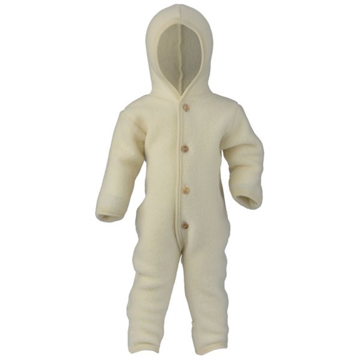 Engel Hooded Overall w. Buttons Natural