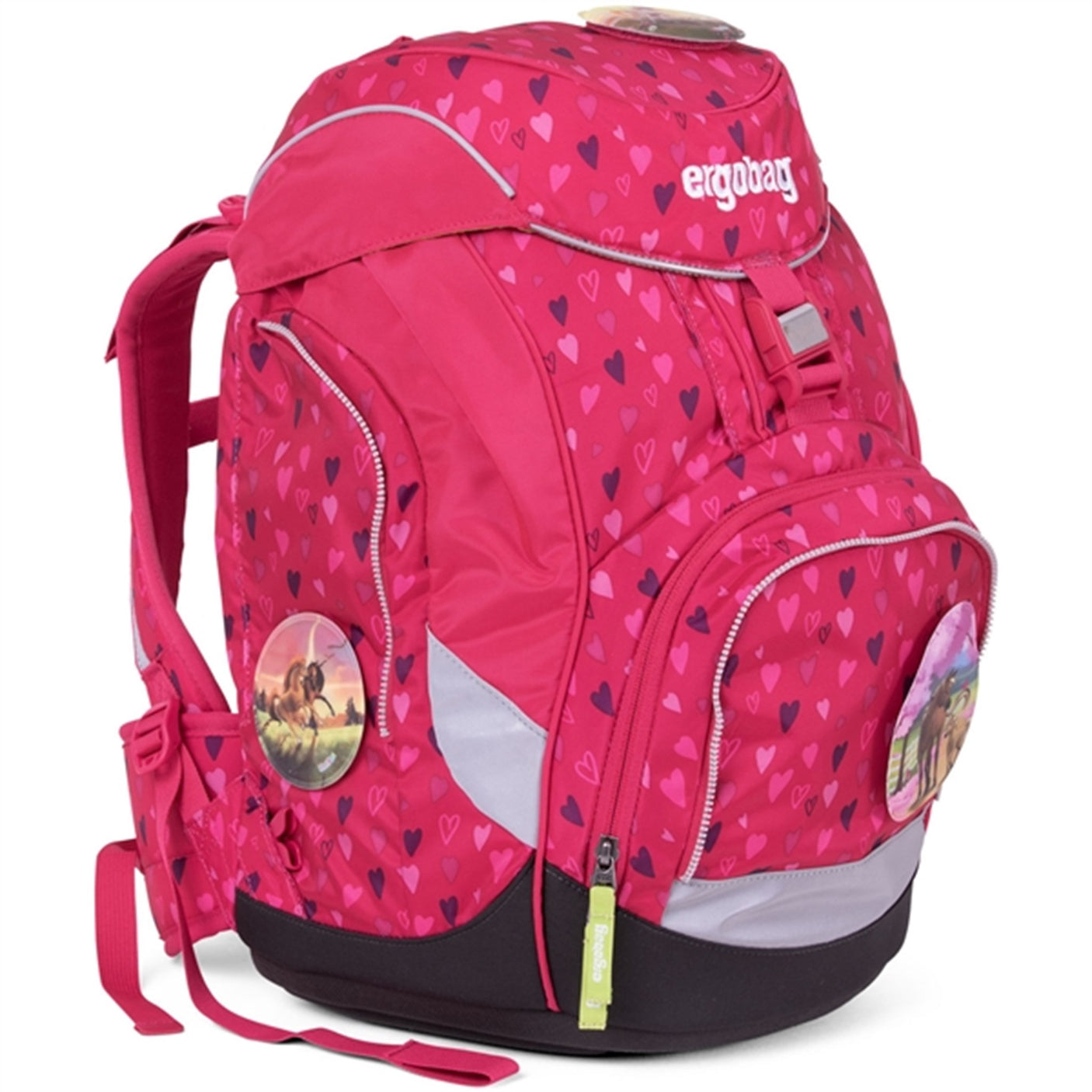 Ergobag Prime School Bag HorseshoeBear Pink Hearts