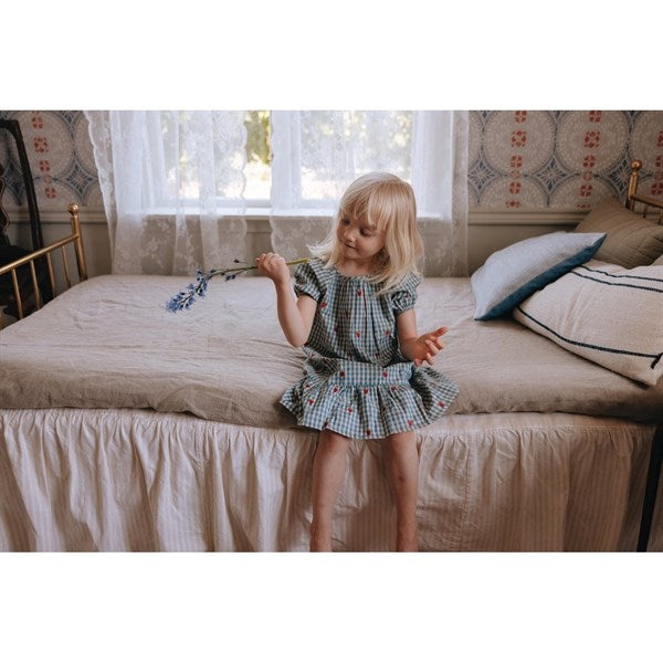 Flöss Polly Dress Berry/Blue Gingham