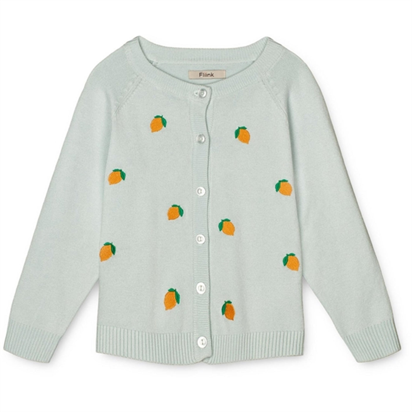 Fliink Ballad Blue/Sunflower Lemons Favo Embr. Knitted Cardigan