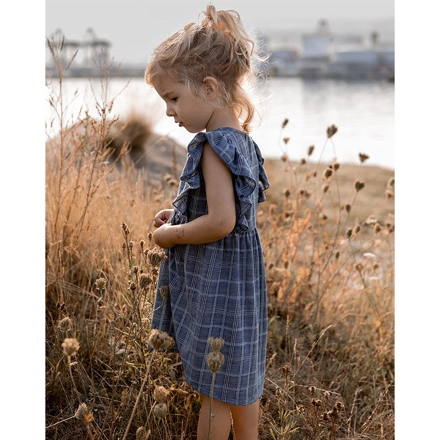 Fliink Navy Miro Ruffle Dress