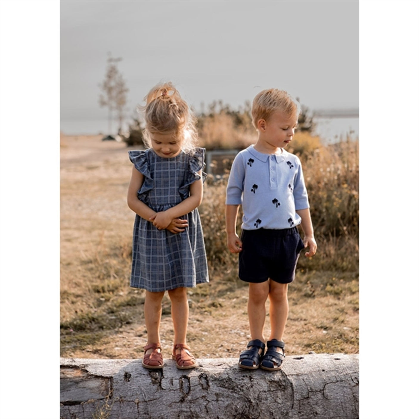 Fliink Navy Miro Ruffle Dress