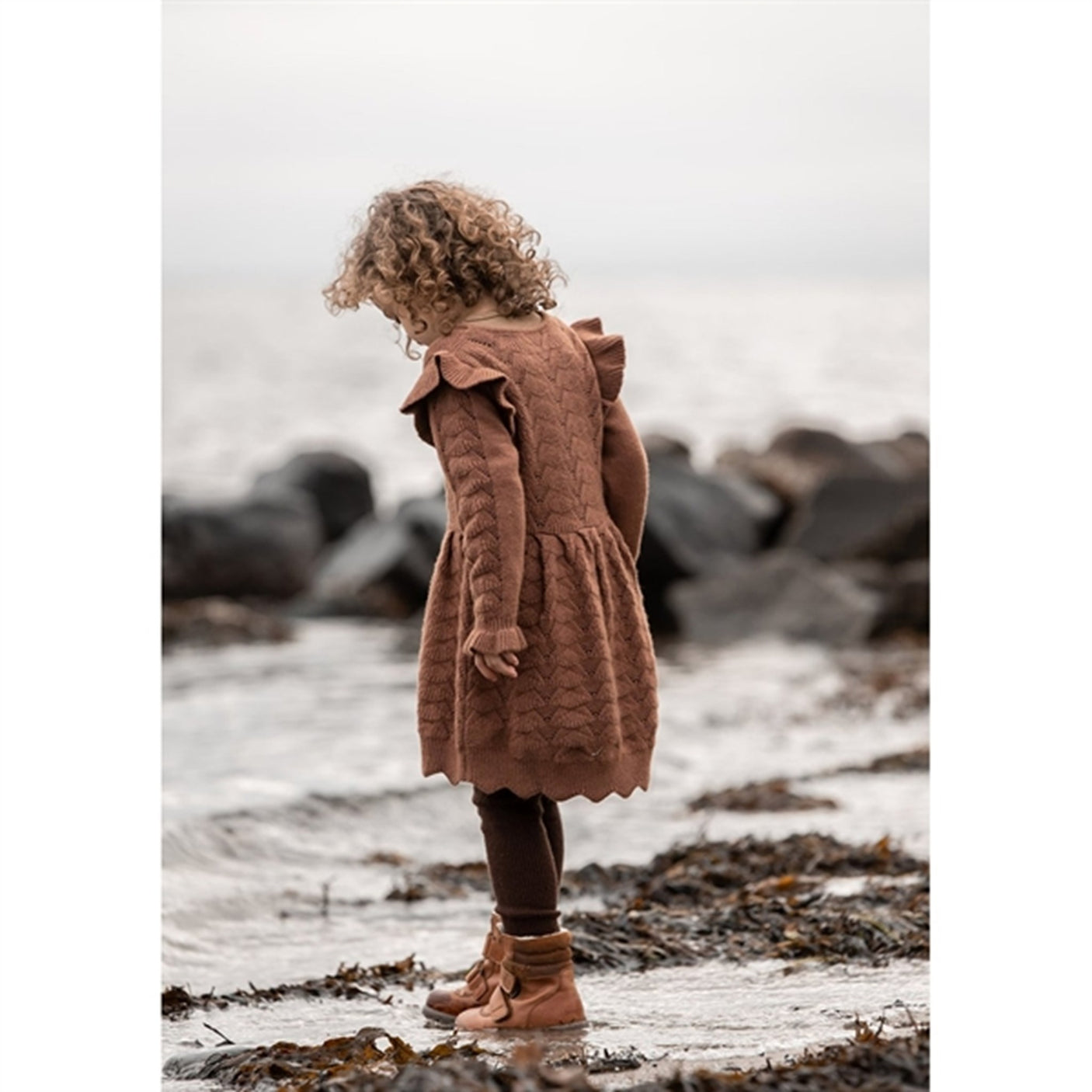 Fliink Carob Brown Benna New Ruffle Dress