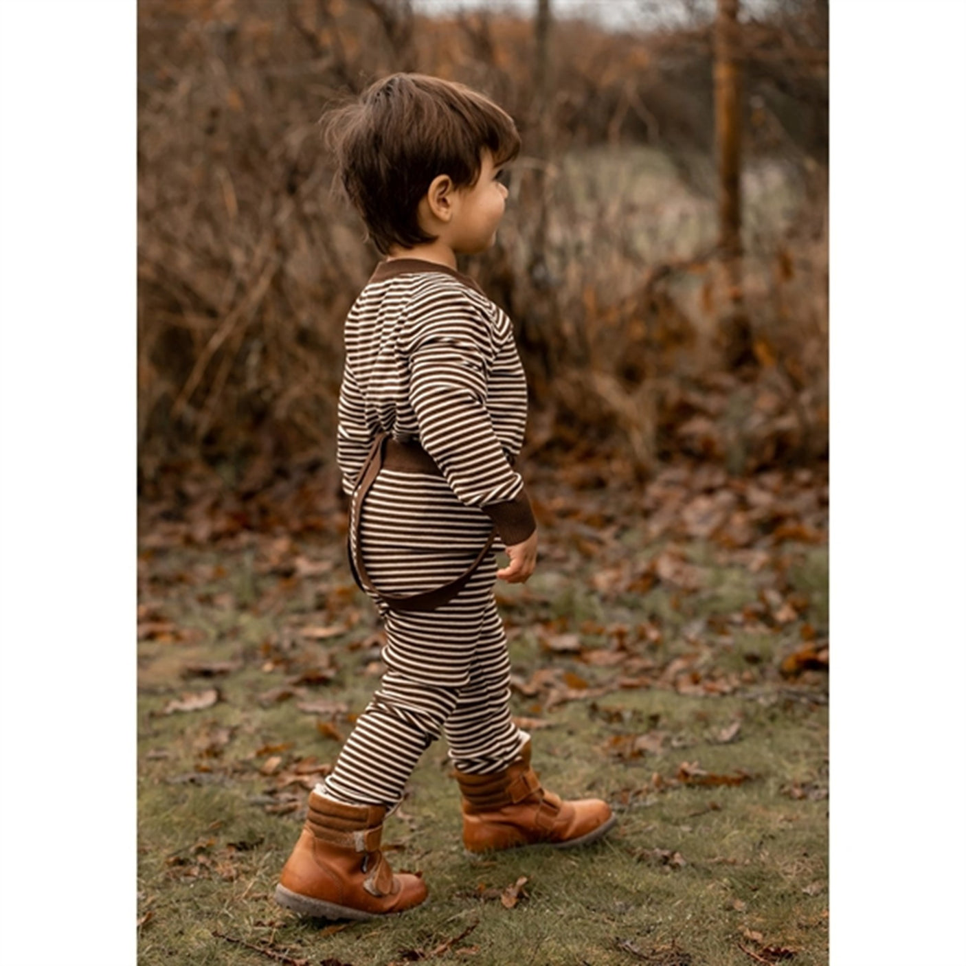 Fliink Chicory Coffee W. Sand Stripes Favo Leggings Med Seler