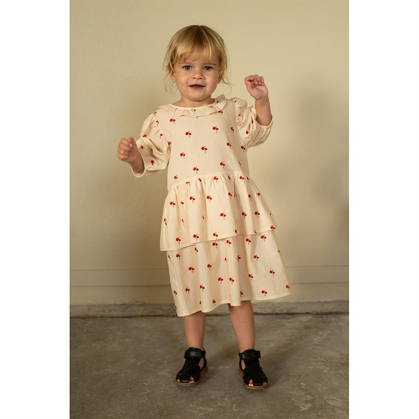 Fliink Sandshell Flower Ss Ruffle Dress