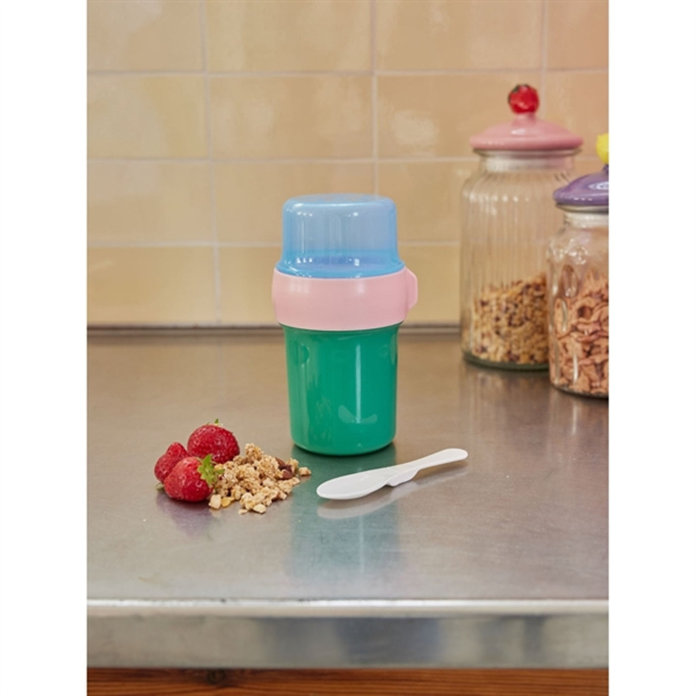 RICE Green To-Go Granola Container